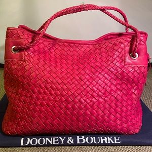 DOONEY & BOURKE WOVEN INTRECCHIATO LEATHER BAG